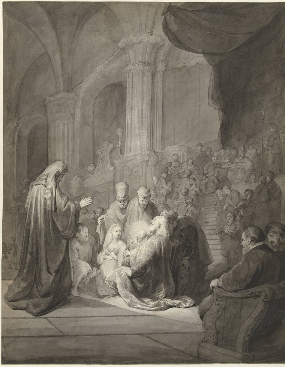 Simeon im Tempel von Aert Schouman