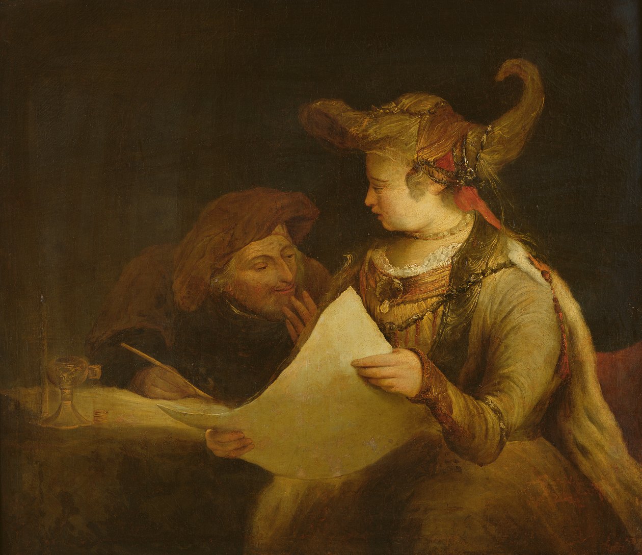 Esther und Mordechai, um 1685 von Aernt de Gelder