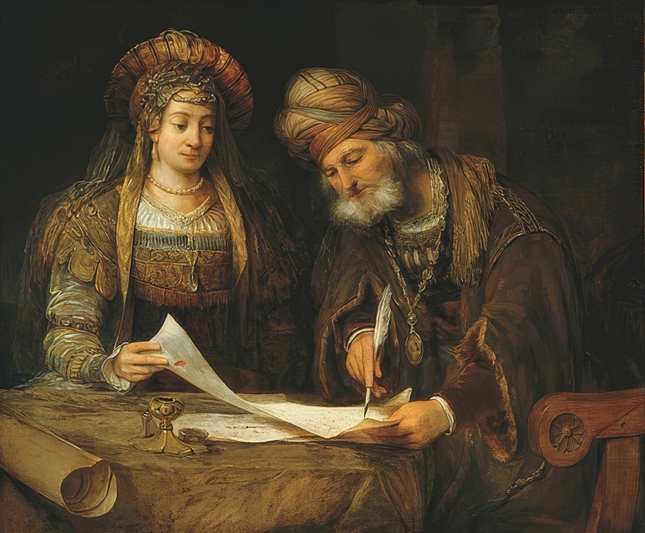 Esther und Mordechai von Aernt de Gelder