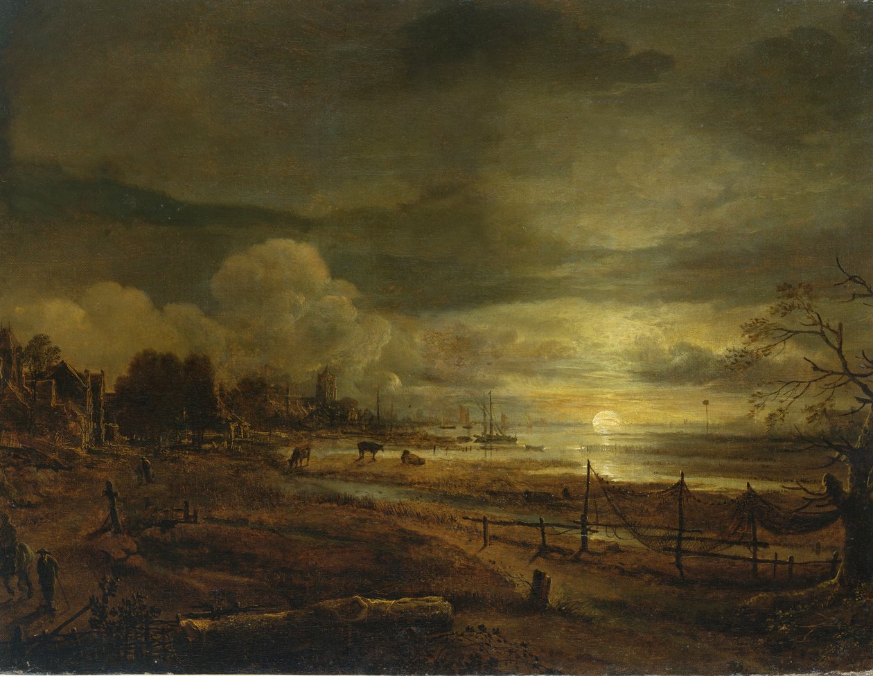 Kanal bei Mondaufgang von Aert van der Neer