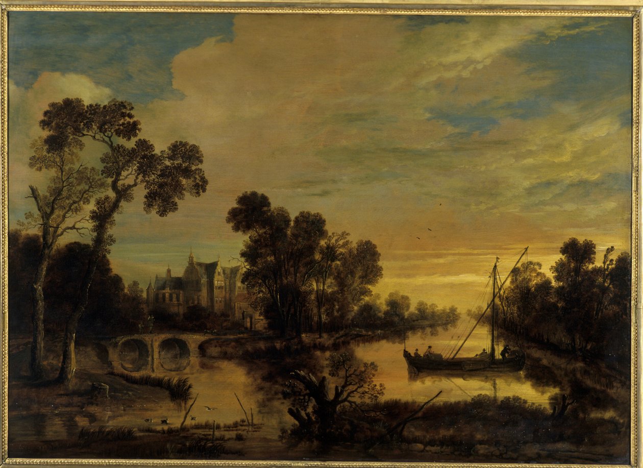 Landschaft mit Kanal, 1643 von Aert van der Neer