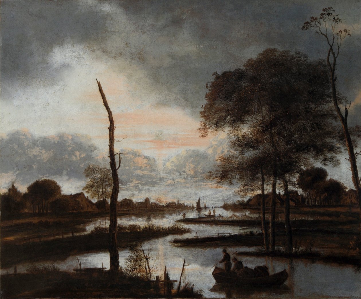 Flussansicht: Abend von Aert van der Neer