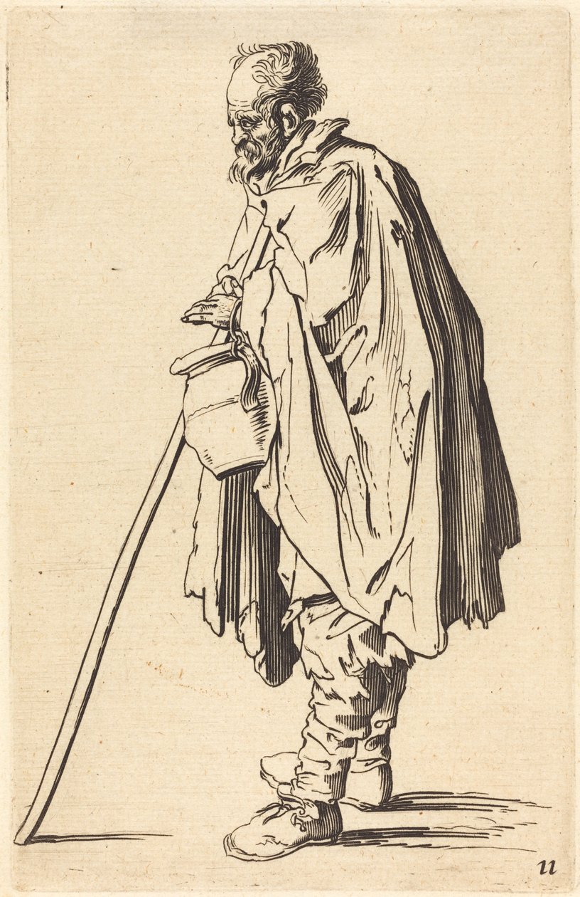 Bettler mit Topf von After Jacques Callot