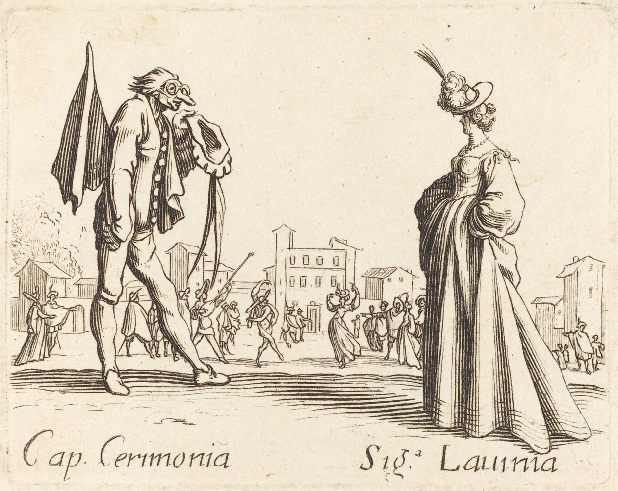 Cap. Cerimonia und Siga. Lavinia von After Jacques Callot