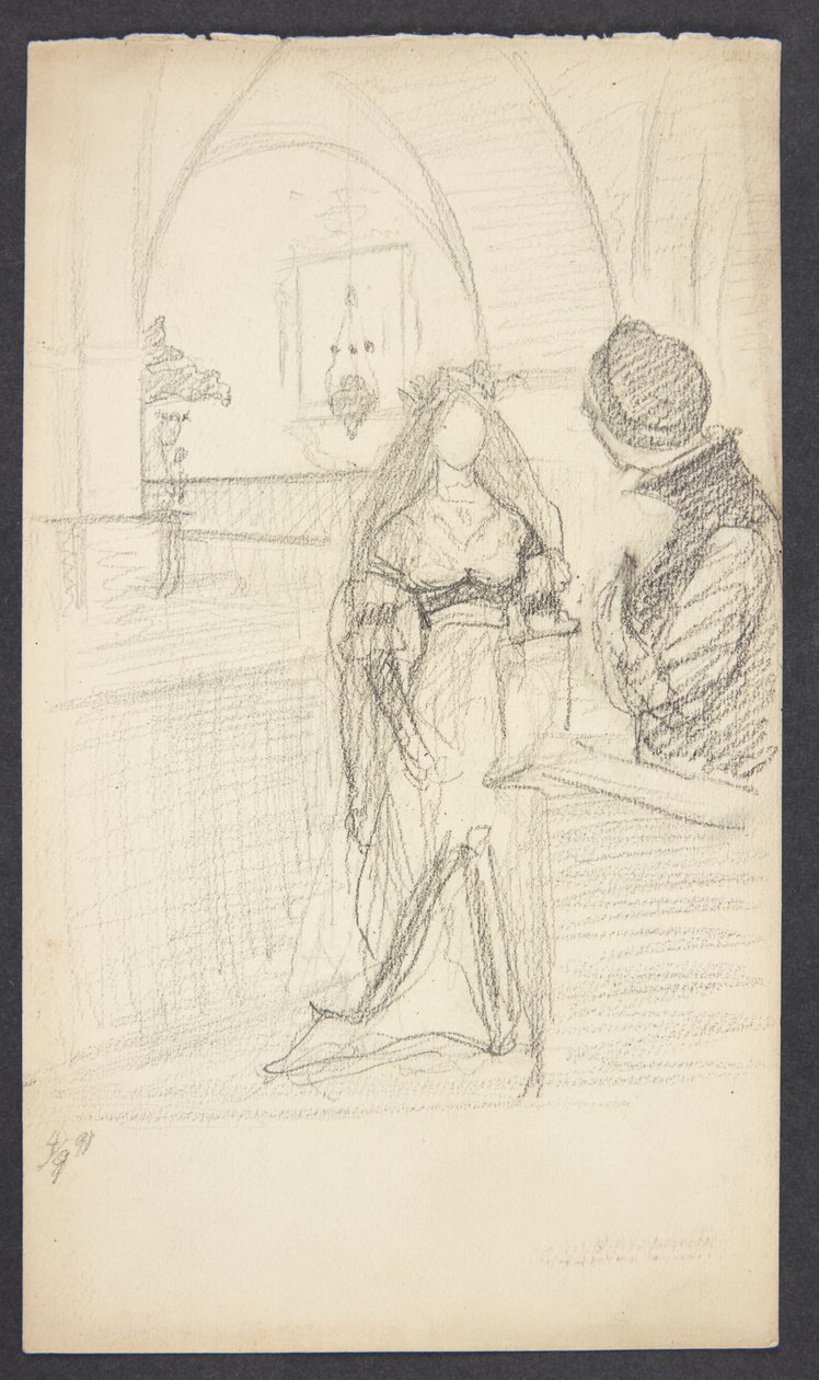 Entwurf zu "Agnete" von Agnes Slott Møller