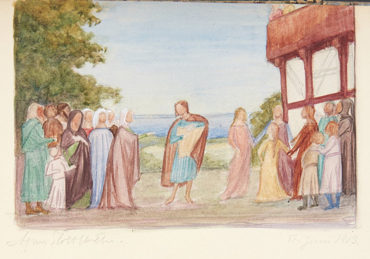 Entwurf für eine Figurenkomposition von Agnes Slott Møller