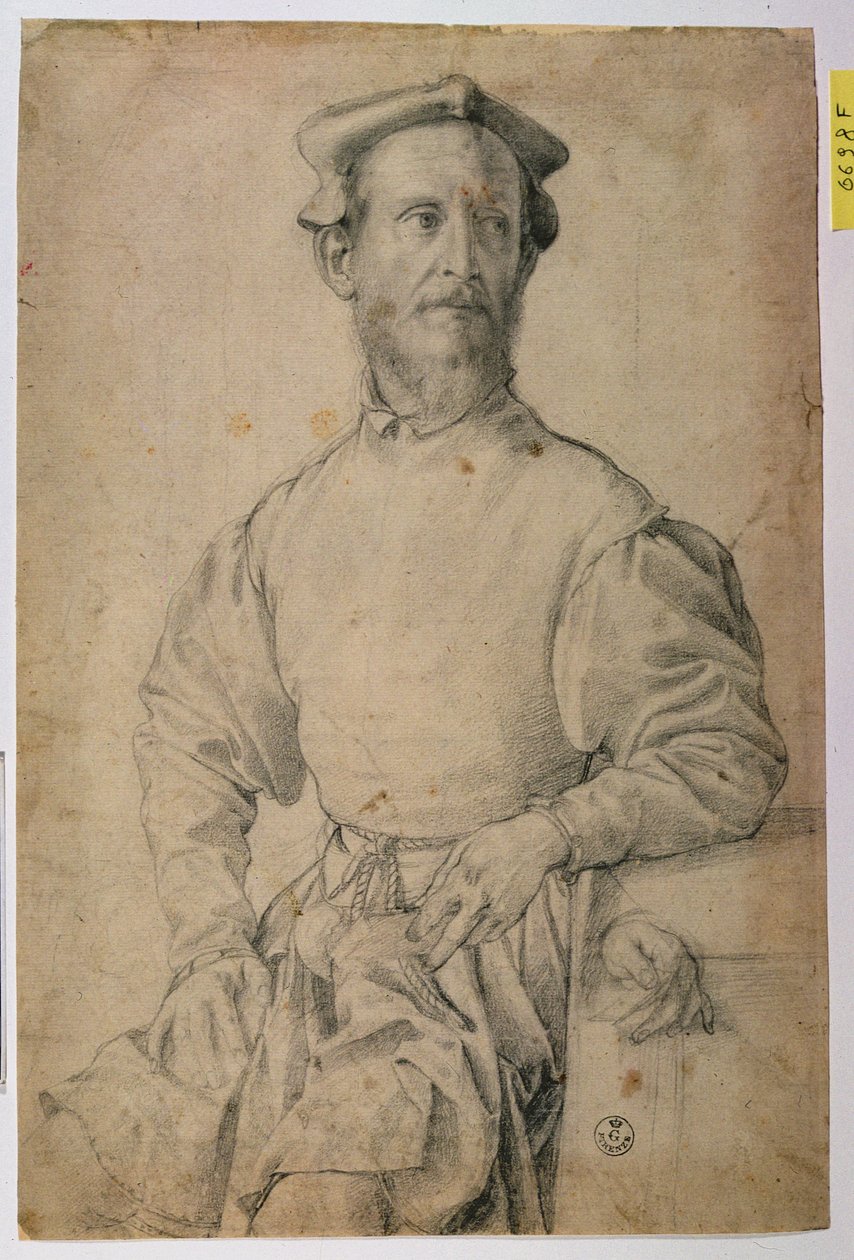 Porträt von Jacopo Pontormo von Agnolo Bronzino