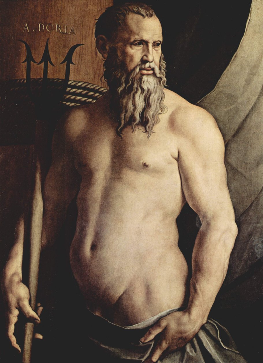 Porträt des Andrea Doria als Neptun von Agnolo Bronzino