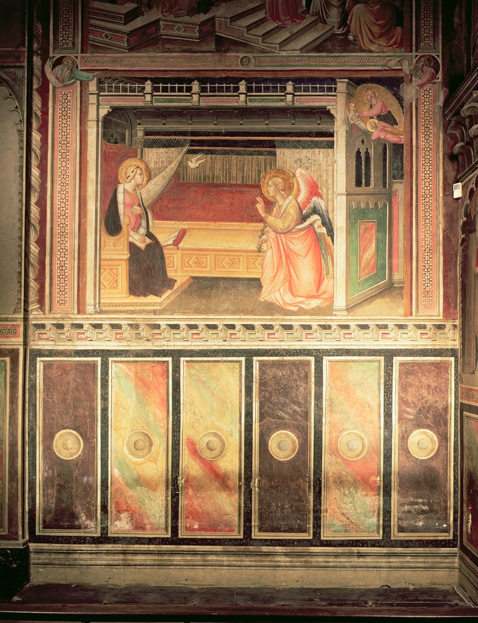 Verkündigung in der Cappella del Sacro Cingolo von Agnolo Gaddi