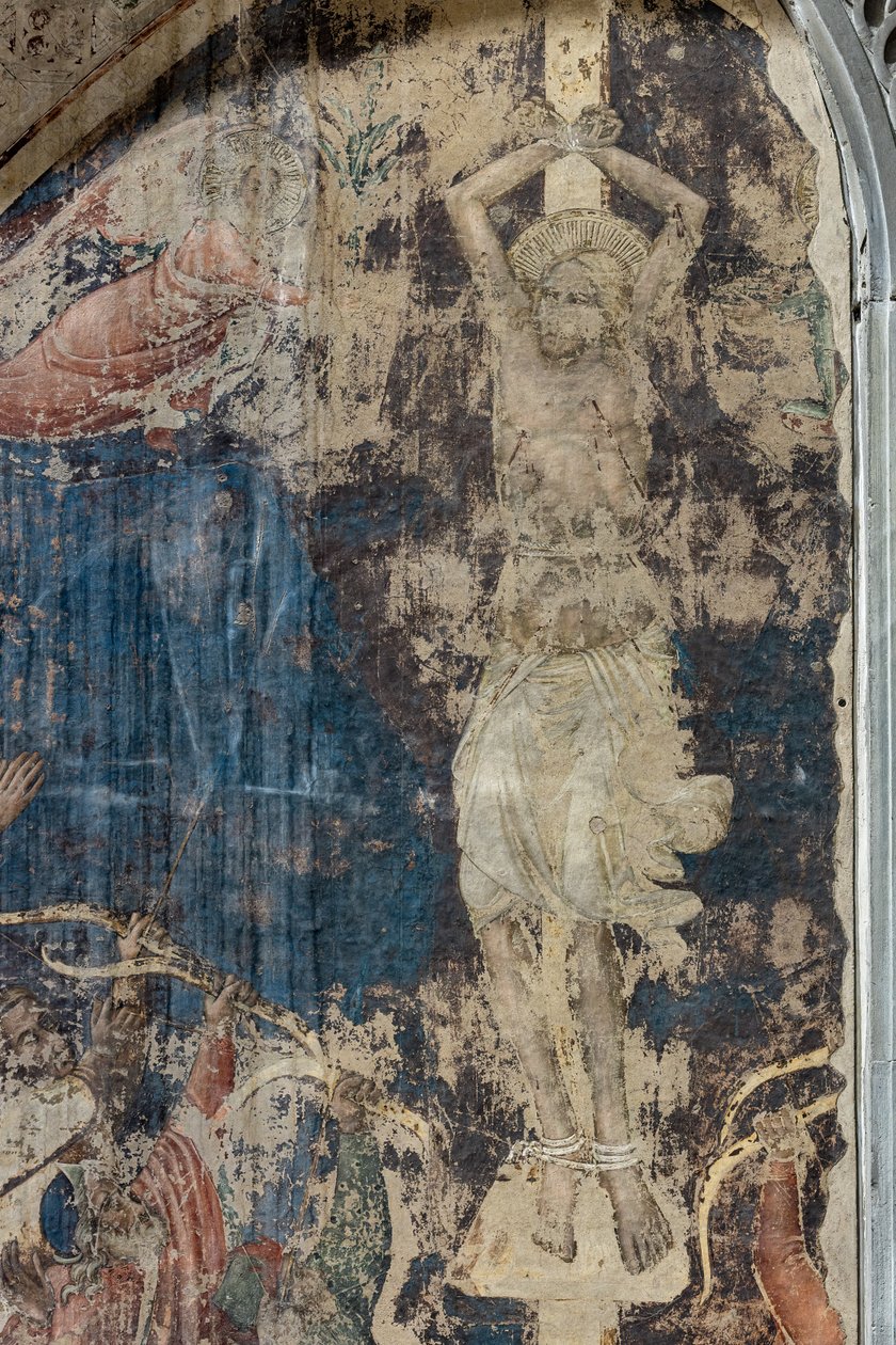 Martyrium des Hl. Sebastian (Detail) von Agnolo Gaddi