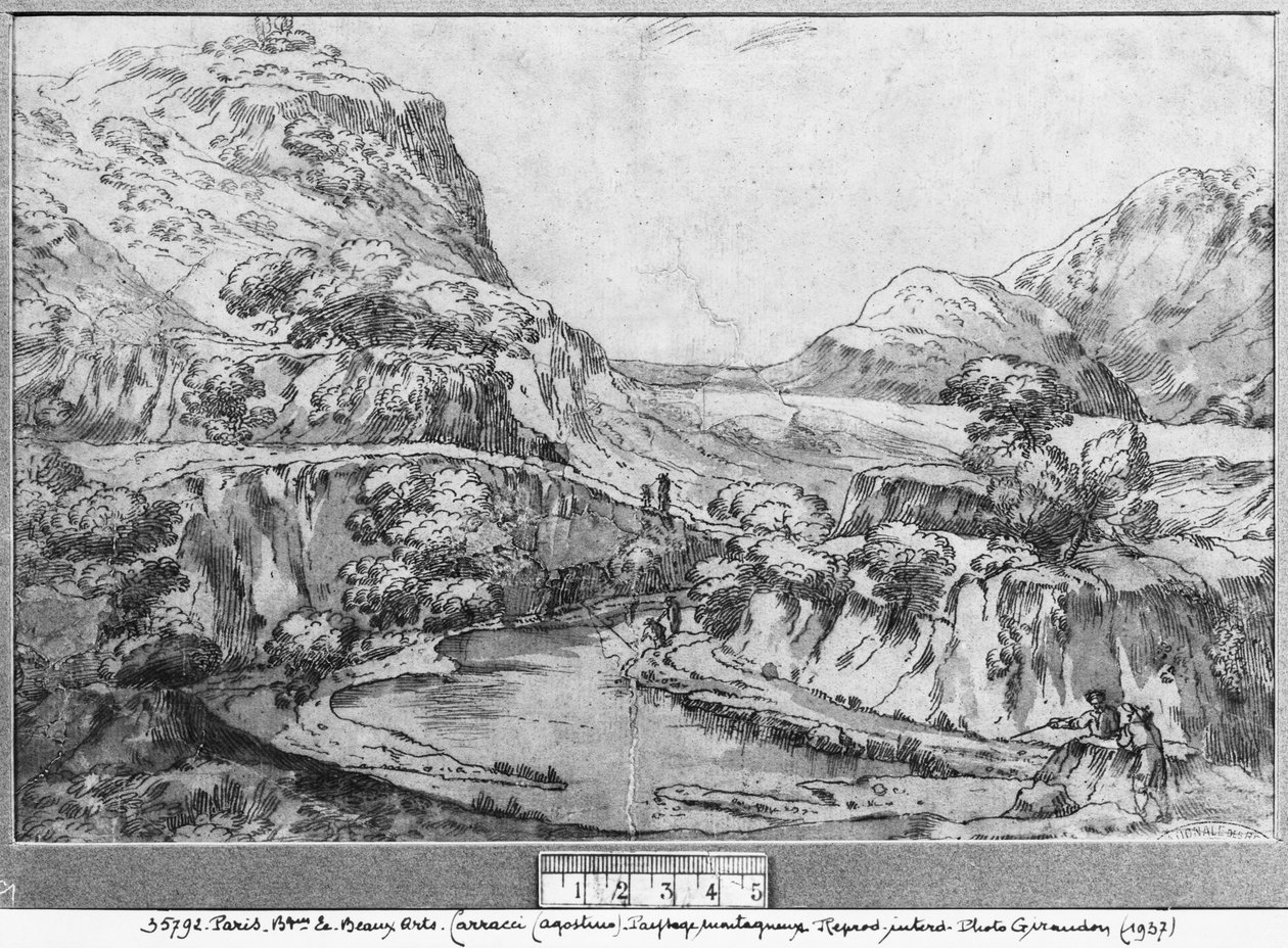 Gebirgslandschaft von Agostino Carracci