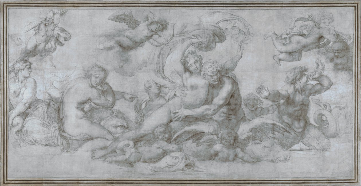 Triumph des Meeres von Agostino Carracci
