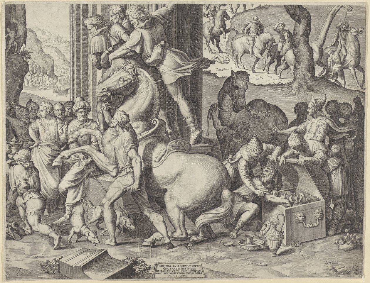 Anbetung durch die Könige (unten rechts) von Agostino Carracci