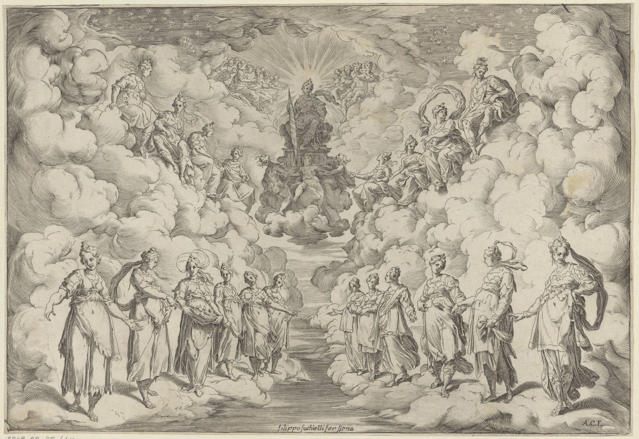 Harmonie der Sphären von Agostino Carracci