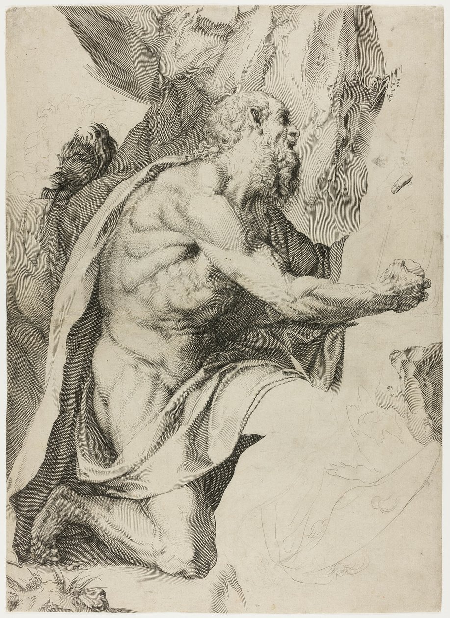 Der heilige Hieronymus in der Buße von Agostino Carracci