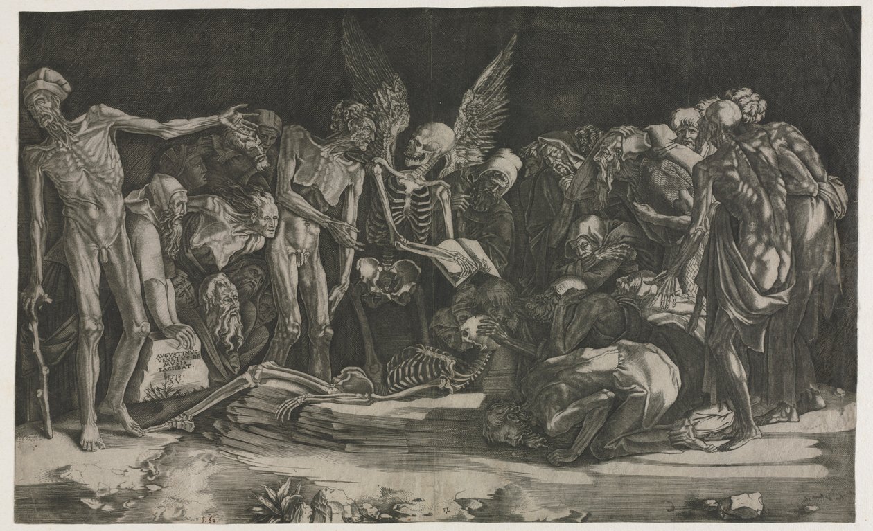 Allegorie des Todes und Ruhms, 1518 von Agostino Musi
