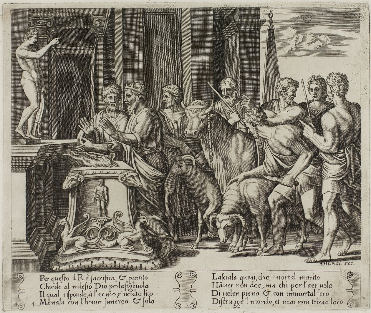 Psyches Vater konsultiert das Orakel von Agostino dei Musi