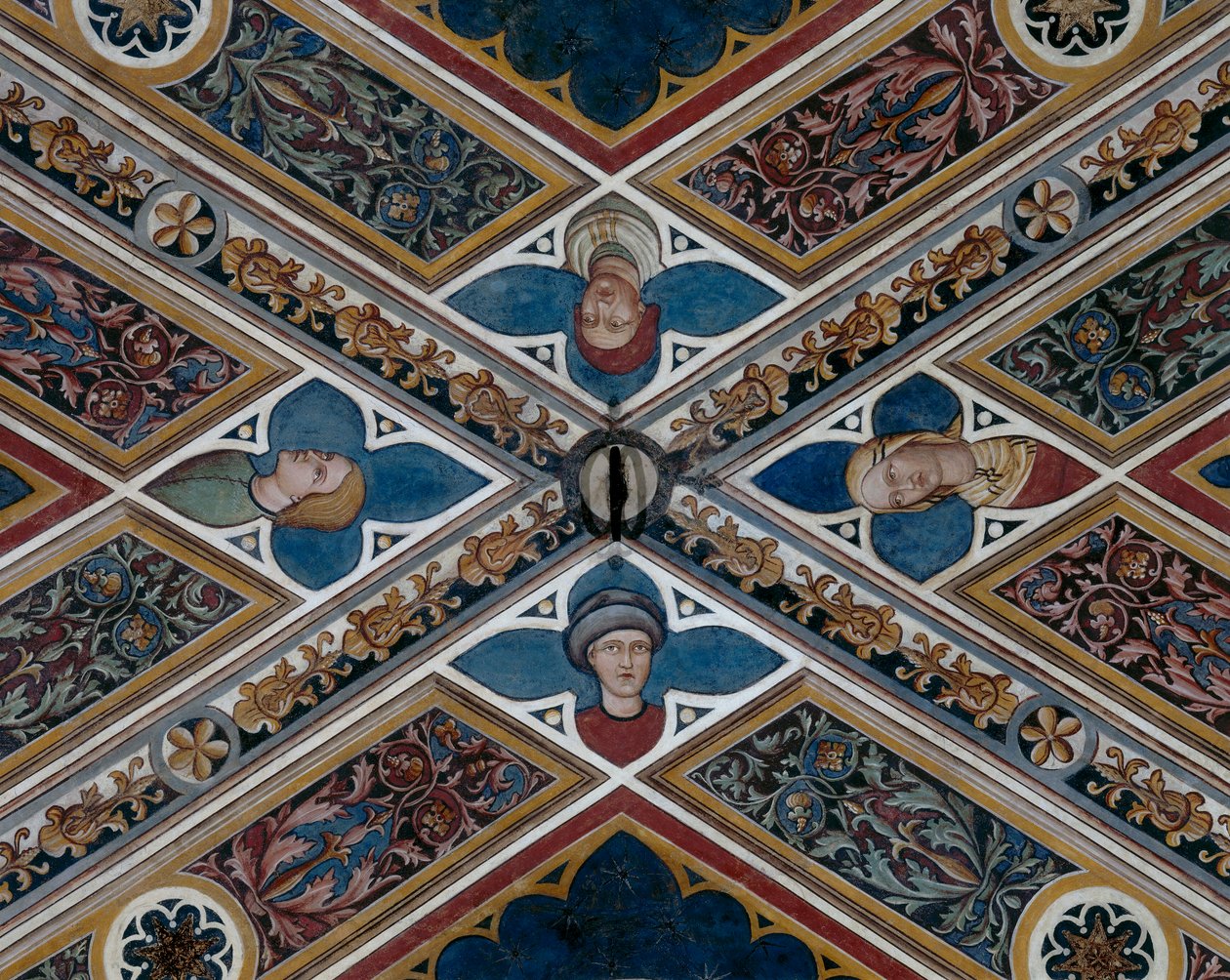 Köpfe und Pflanzenmotive (Detail) von Agostino di Marsiglio