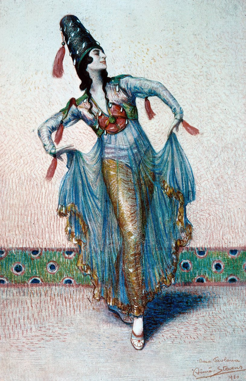 Porträt von Anna Pawlowa, russische Tänzerin von Aimé Stevens