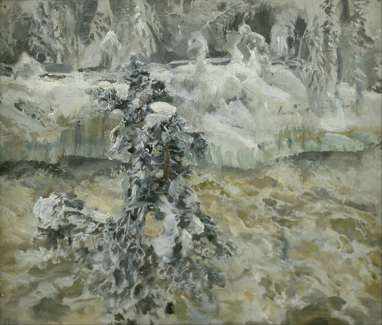 Imatra im Winter von Akseli Gallen Kallela