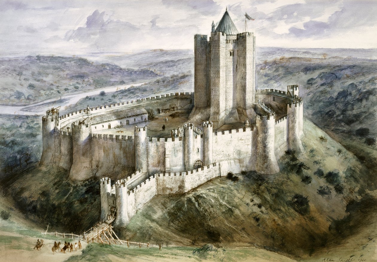 Burg Conisbrough, 13. Jahrhundert, ca. 1960er Jahre von Alan Ernest Sorrell