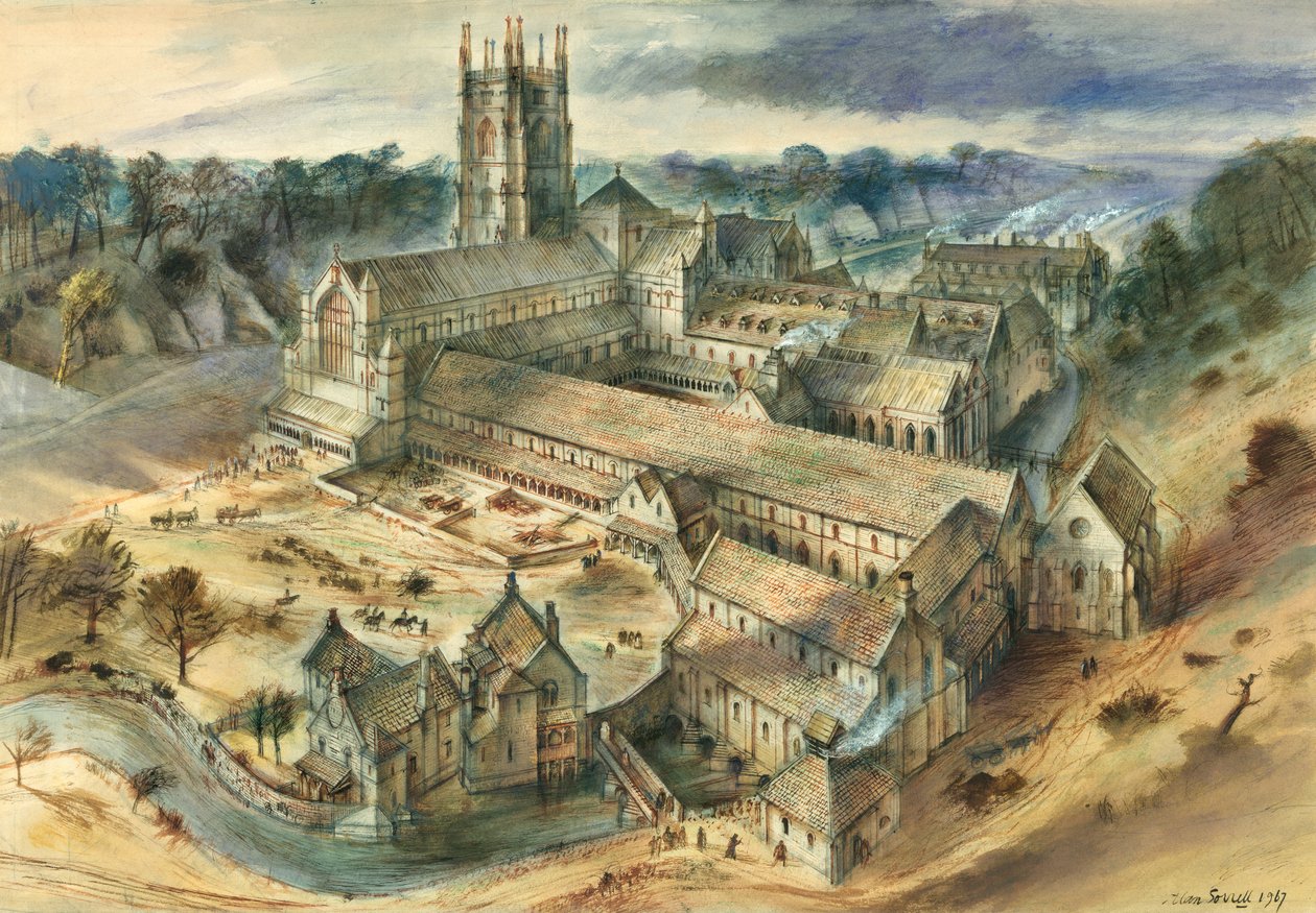 Fountains Abbey von Alan Ernest Sorrell