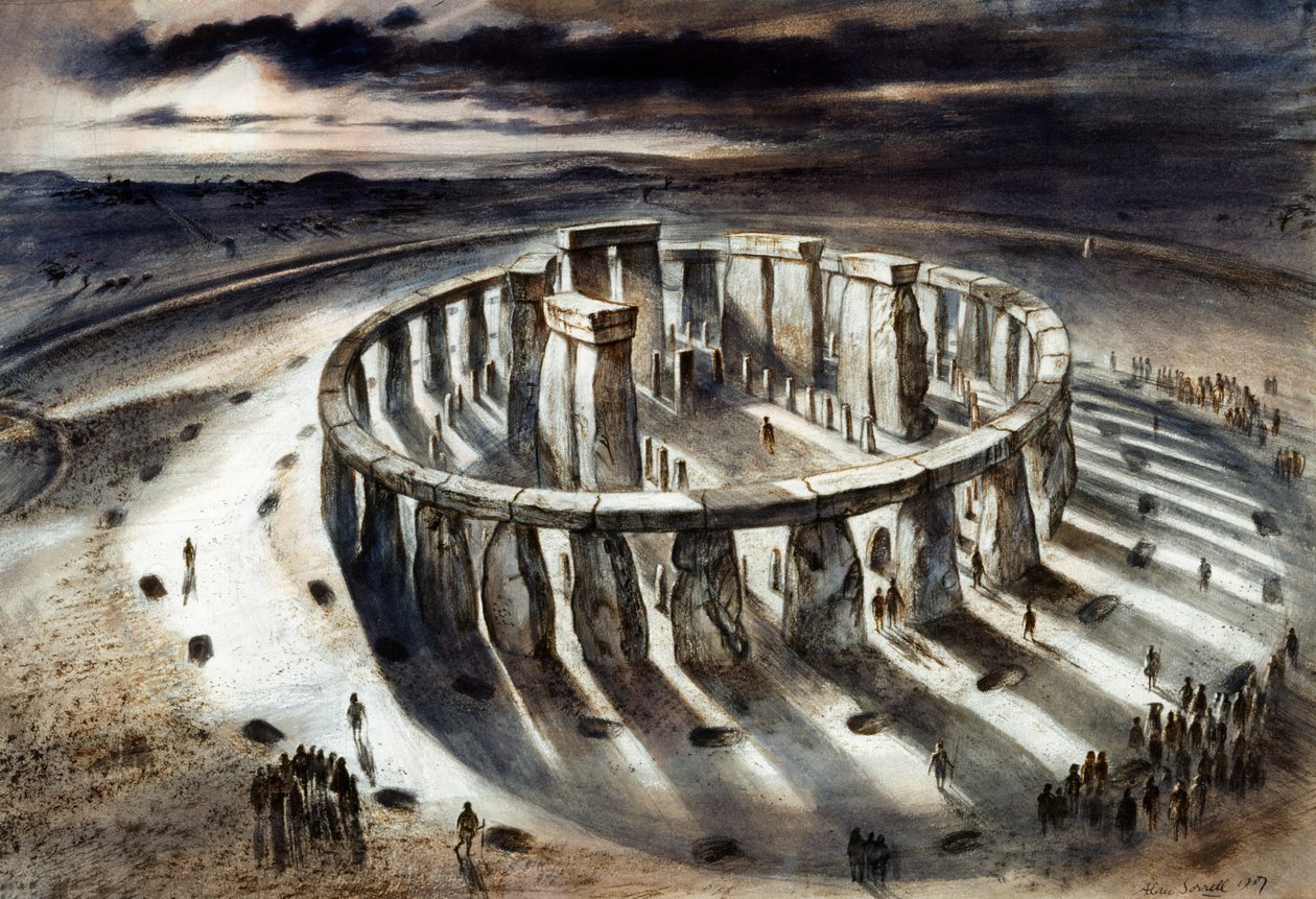 Stonehenge 1000 v. Chr., ca. 1960er Jahre von Alan Ernest Sorrell