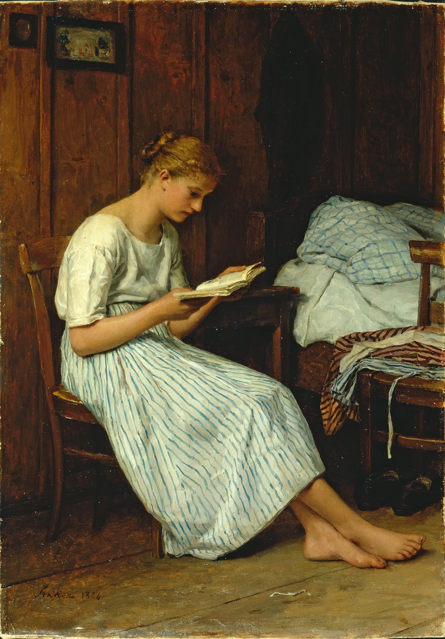 Ein Gotthelf-Leser von Albert Anker