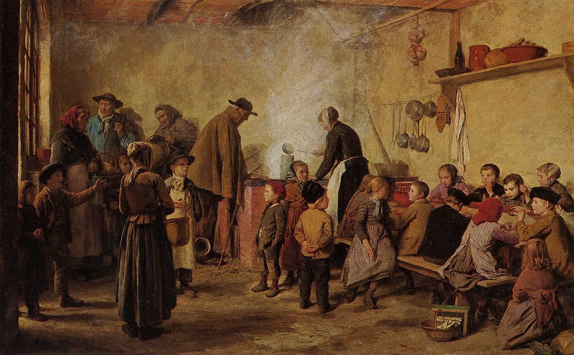 Die Armensuppe von Albert Anker