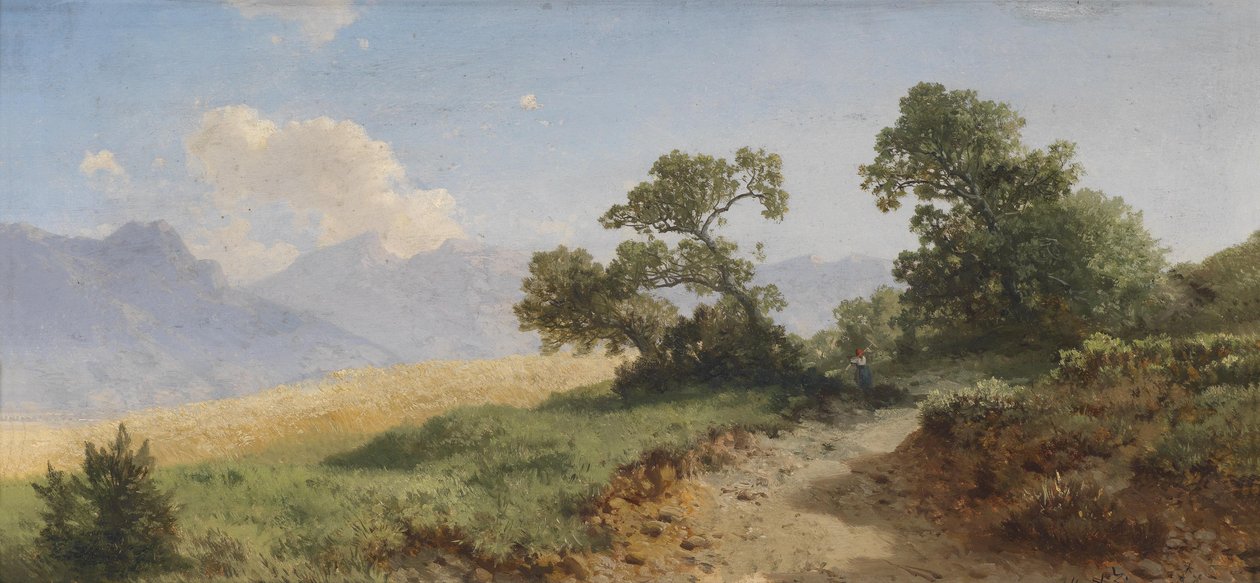 Landschaft mit figürlicher Staffage von Albert August Zimmermann