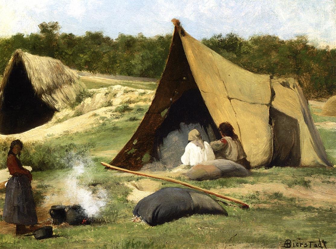 Indianerlager von Albert Bierstadt