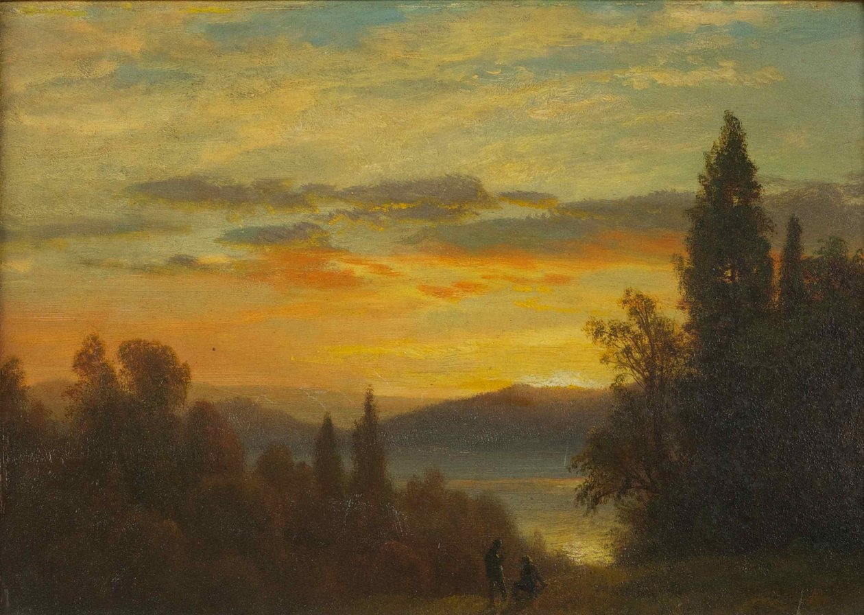 Am Hudson River bei Irvington von Albert Bierstadt