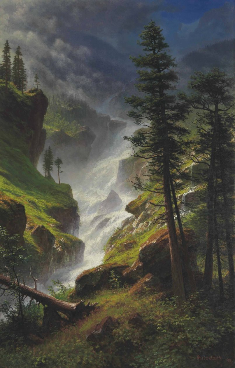 Wasserfall in den Rocky Mountains von Albert Bierstadt