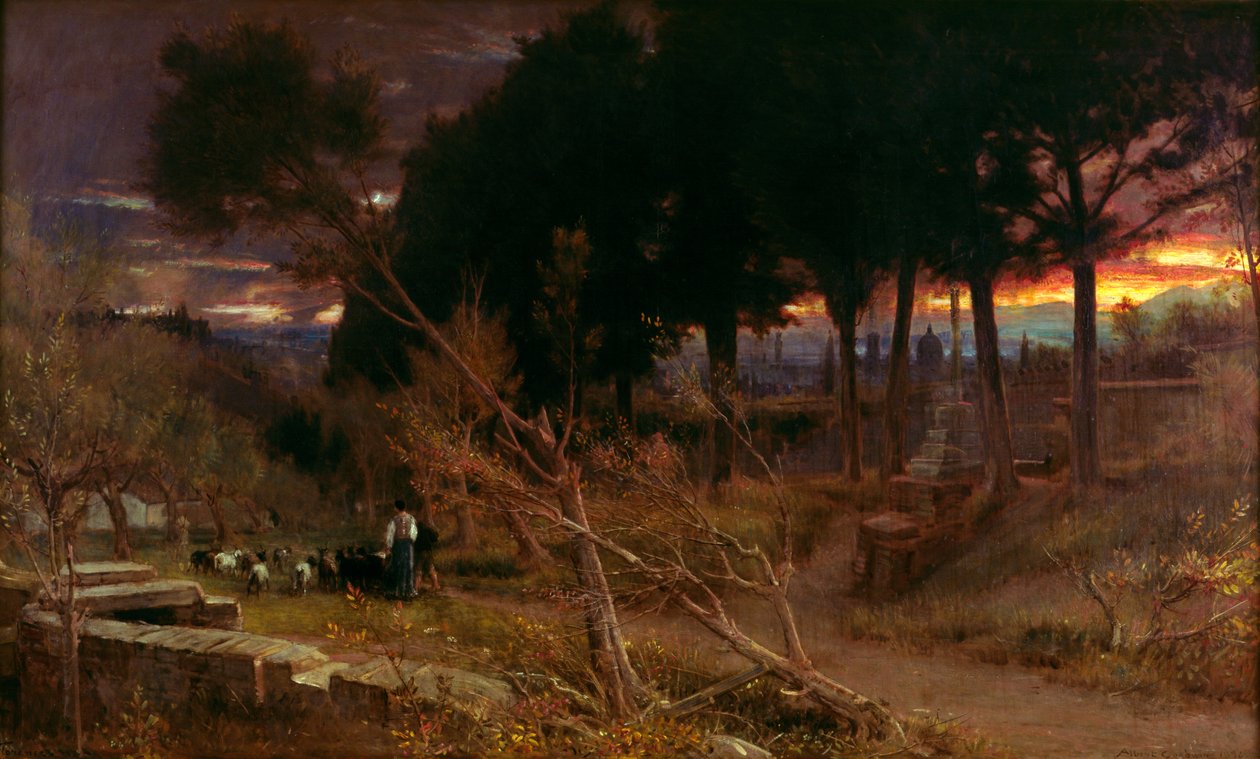 Florenz, Abend, 1896 von Albert Goodwin