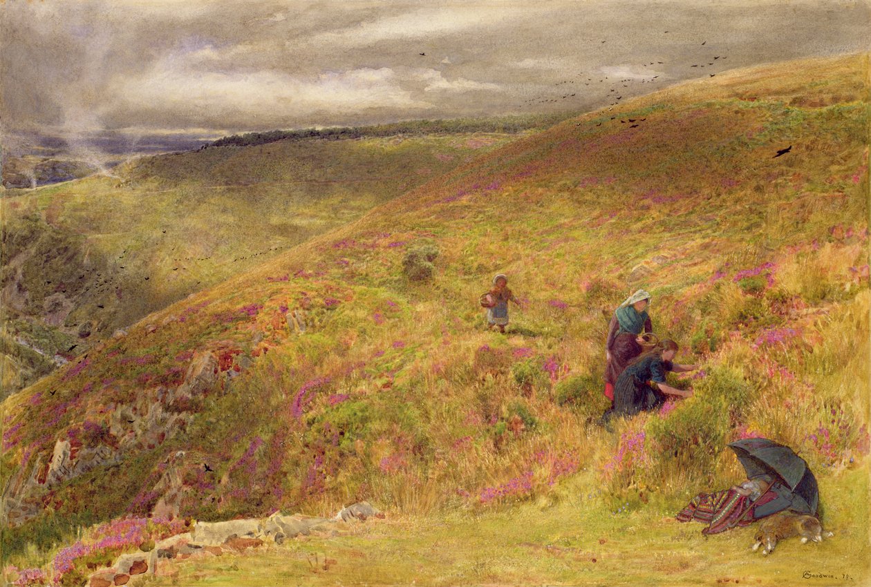 Auf den South Downs, 1879 von Albert Goodwin