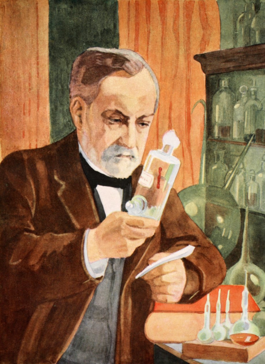 Pasteur in seinem Labor, Kopie von Boris Mestchersky, Illustration aus 