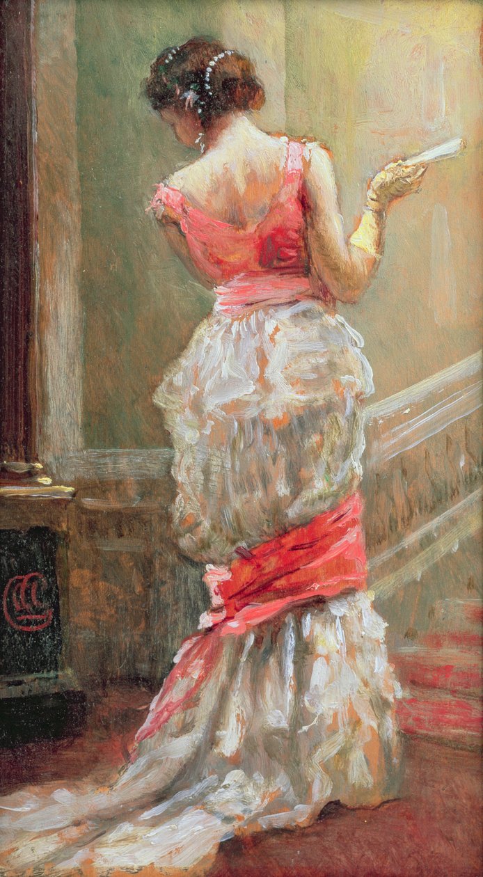 Dame mit einem Fächer von Albert Jnr. Ludovici