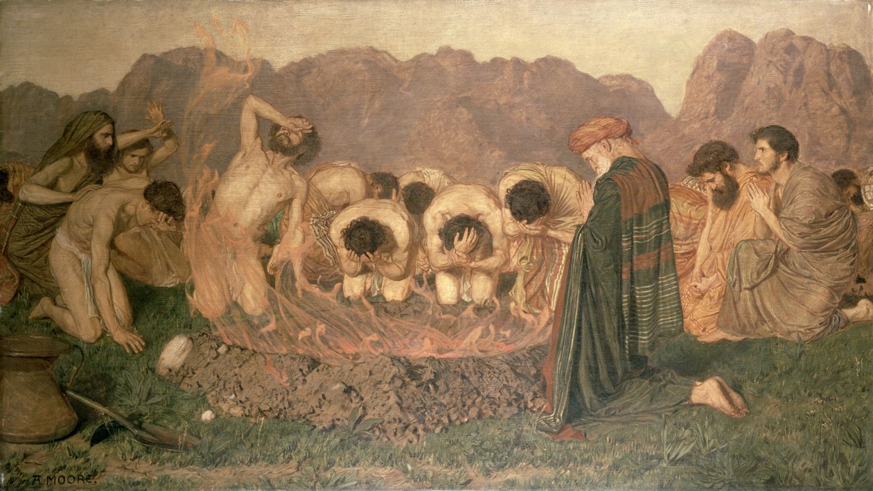 Elijas Opfer von Albert Joseph Moore