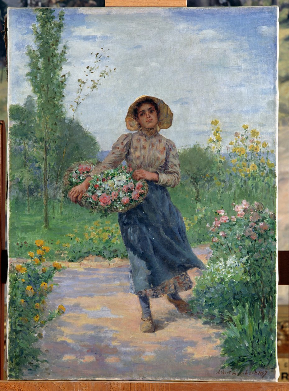 Blumen pflücken, 1897 von Albert Lambert