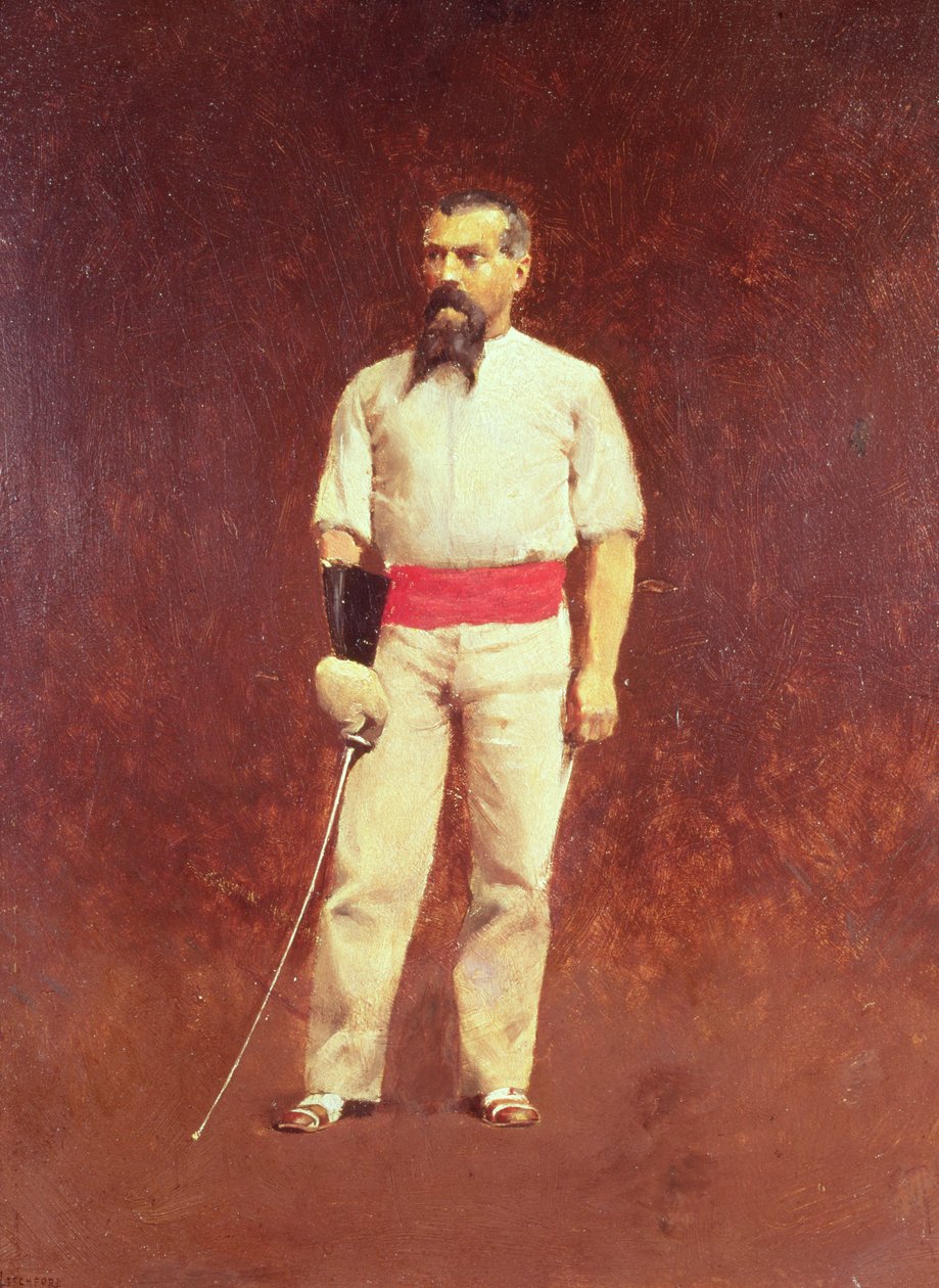 Richard Burton (1821-90) im Fechtanzug, 1889 von Albert Letchford