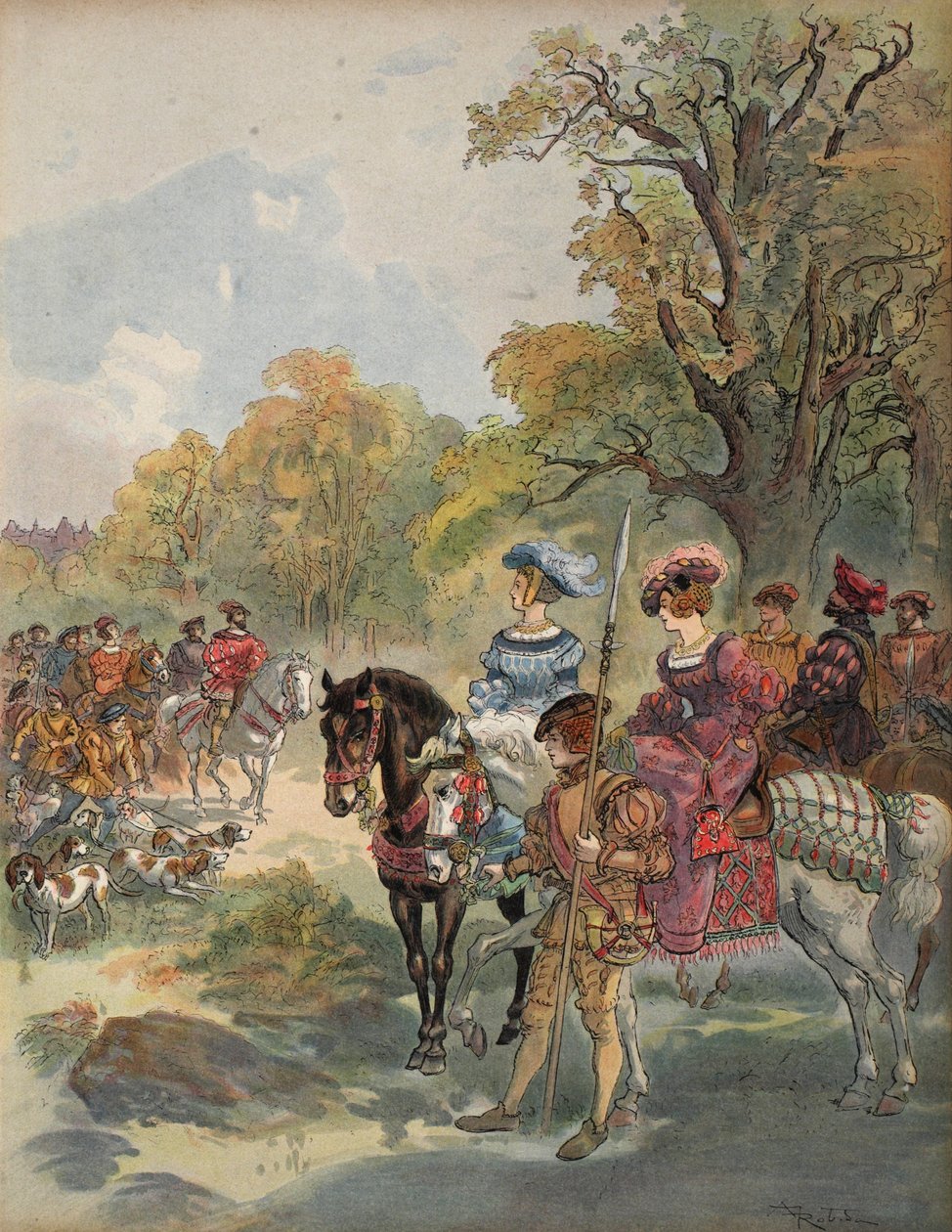 Königliche Jagd, Illustration aus 
