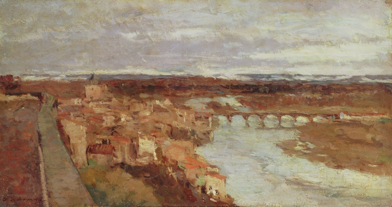 Ansicht der Stadt Pont-du-Chateau, ca. 1895 von Albert Charles Lebourg