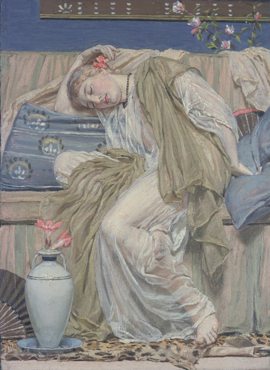 Ein schlafendes Mädchen von Albert Joseph Moore