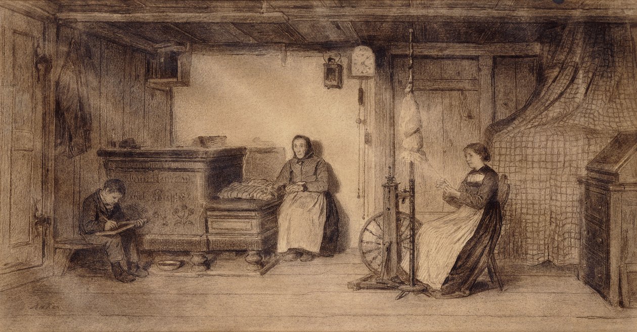 Im Bauernhaus-Salon von Albert Anker