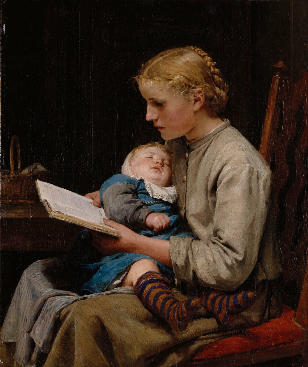Rose und Bertha Gugger, 1883 von Albert Anker