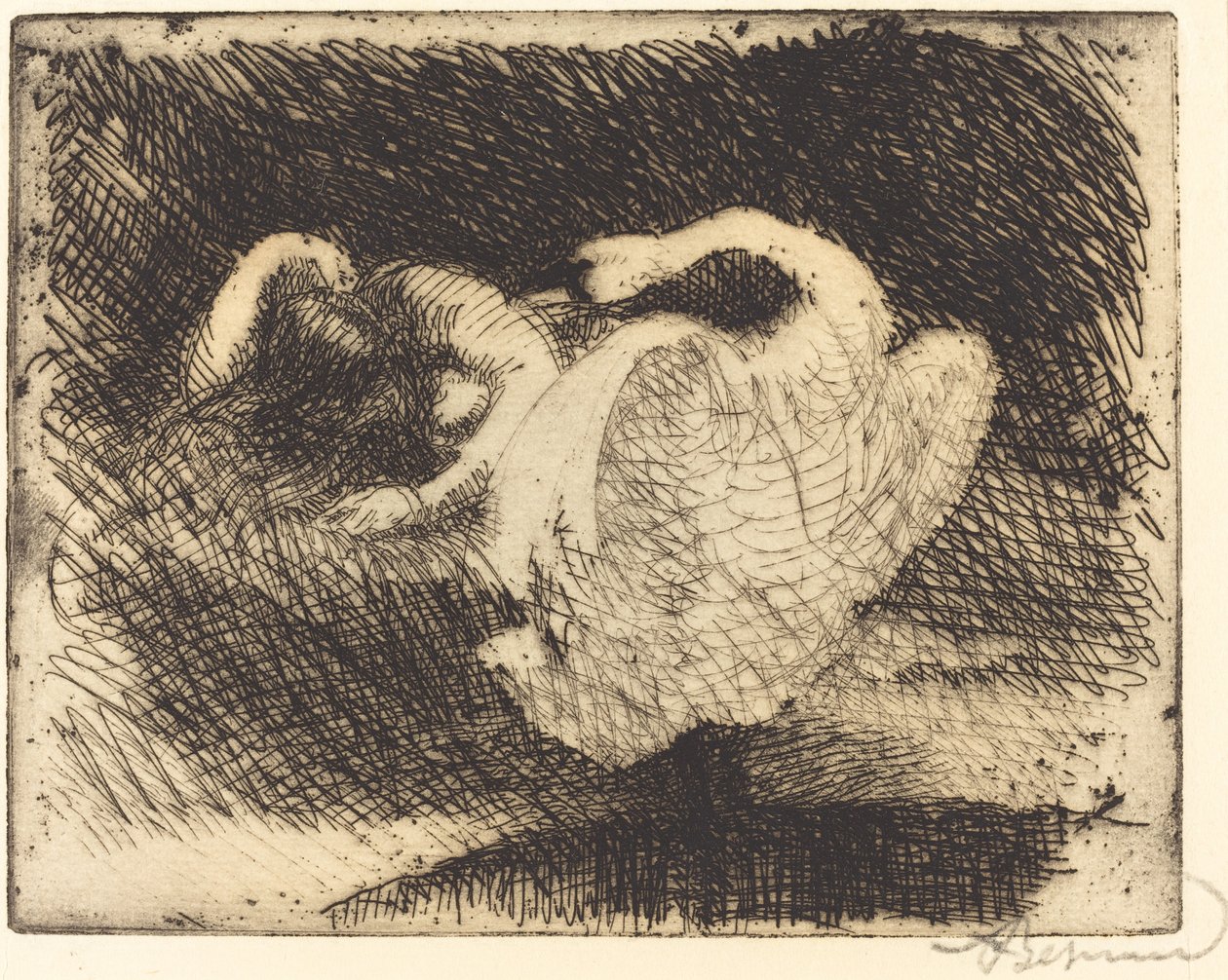 Leda schläft ein von Albert Besnard