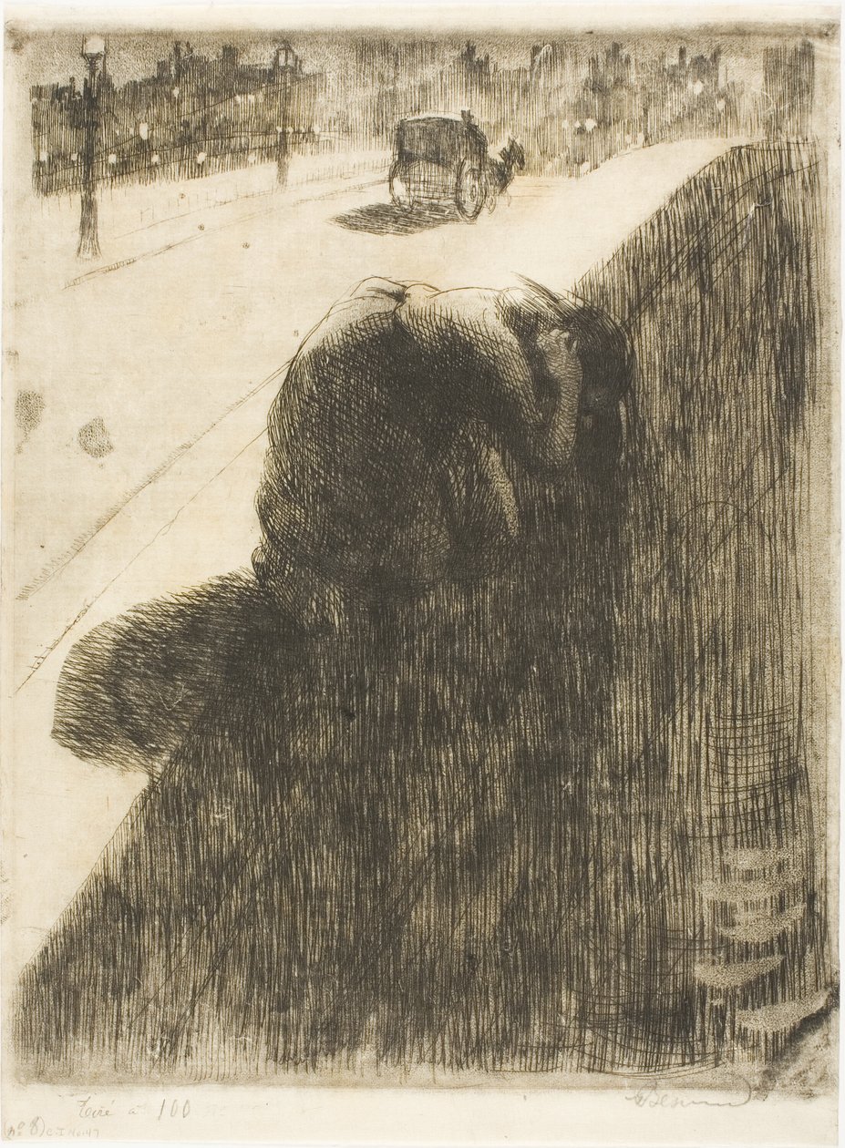 Selbstmord, Platte elf aus Frau von Albert Besnard