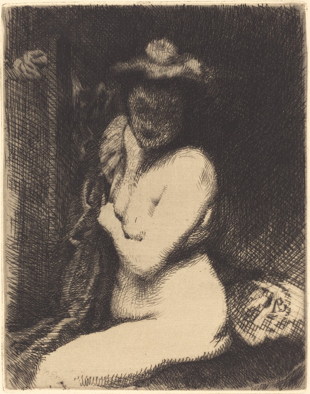 Frau bei ihrer Toilette von Albert Besnard