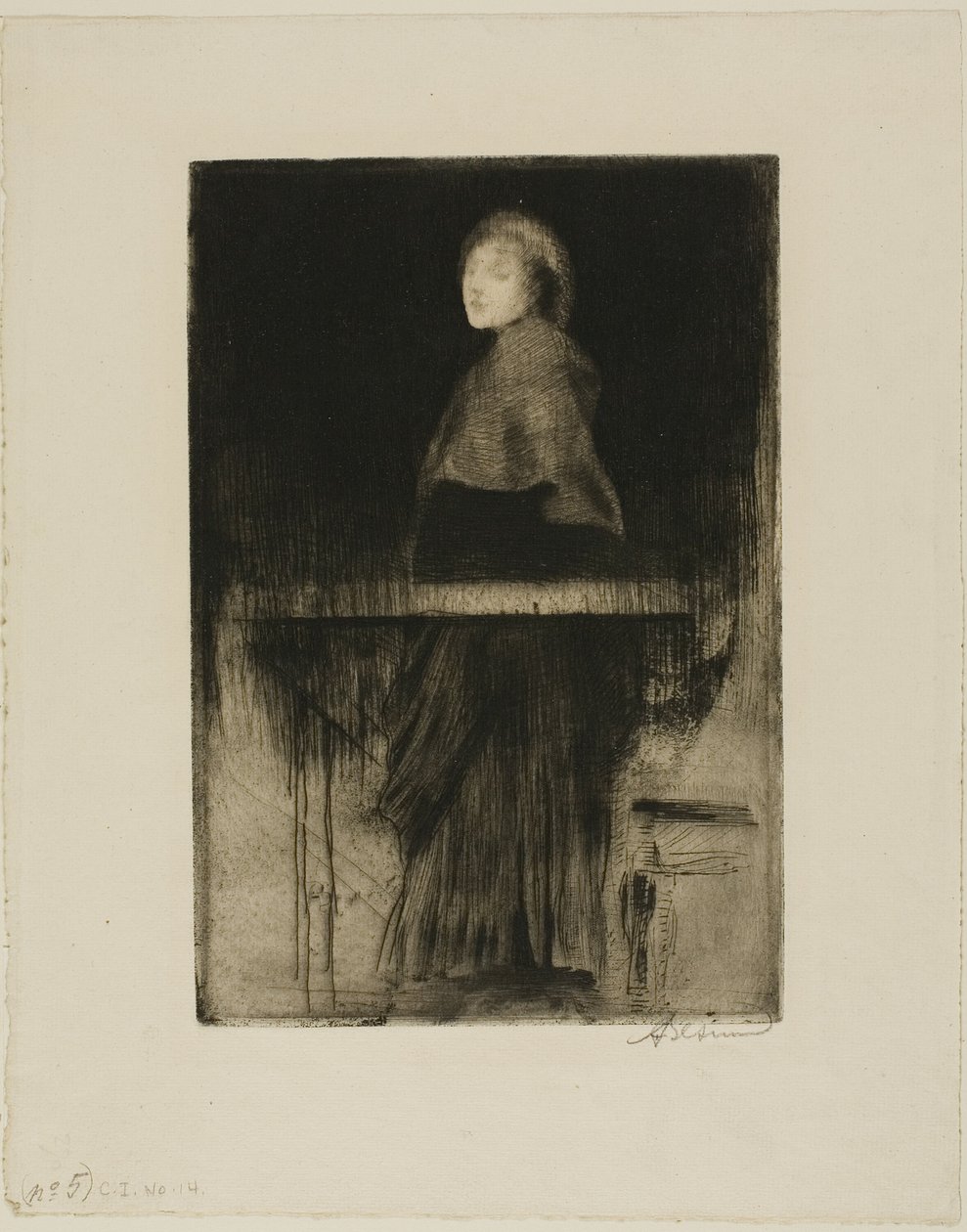 Frau in einem Umhang von Albert Besnard