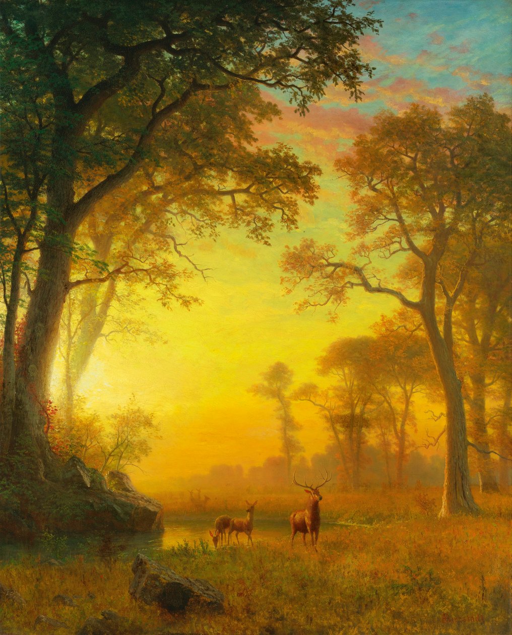 Licht im Wald von Albert Bierstadt